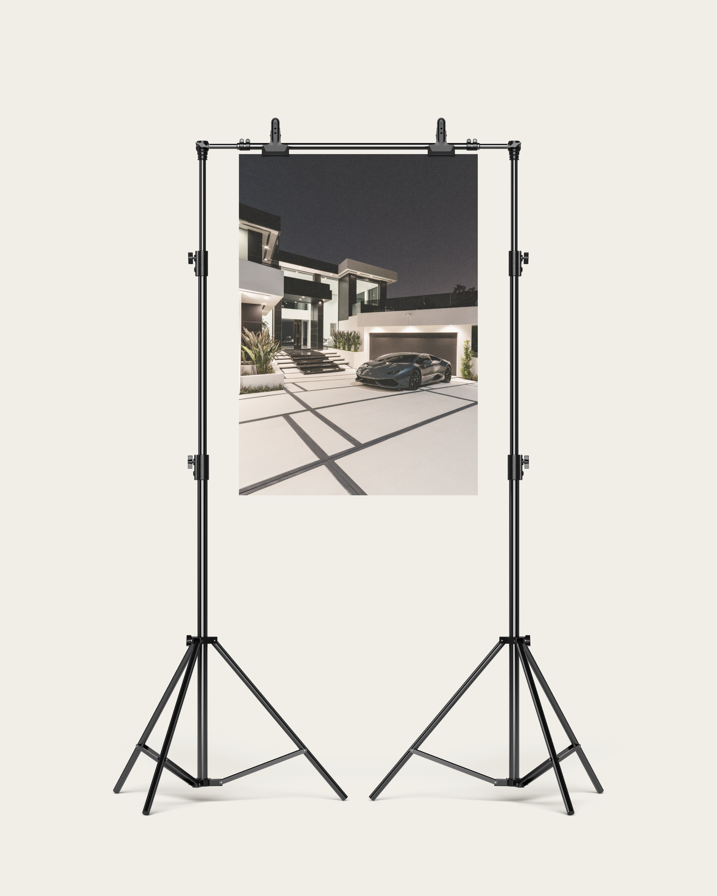 No. 00014 – The Night Residence – poster print mockup on a neutral wall.