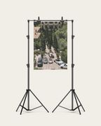 No. 00008 – The Riviera Driveway – poster print mockup on a neutral wall.
