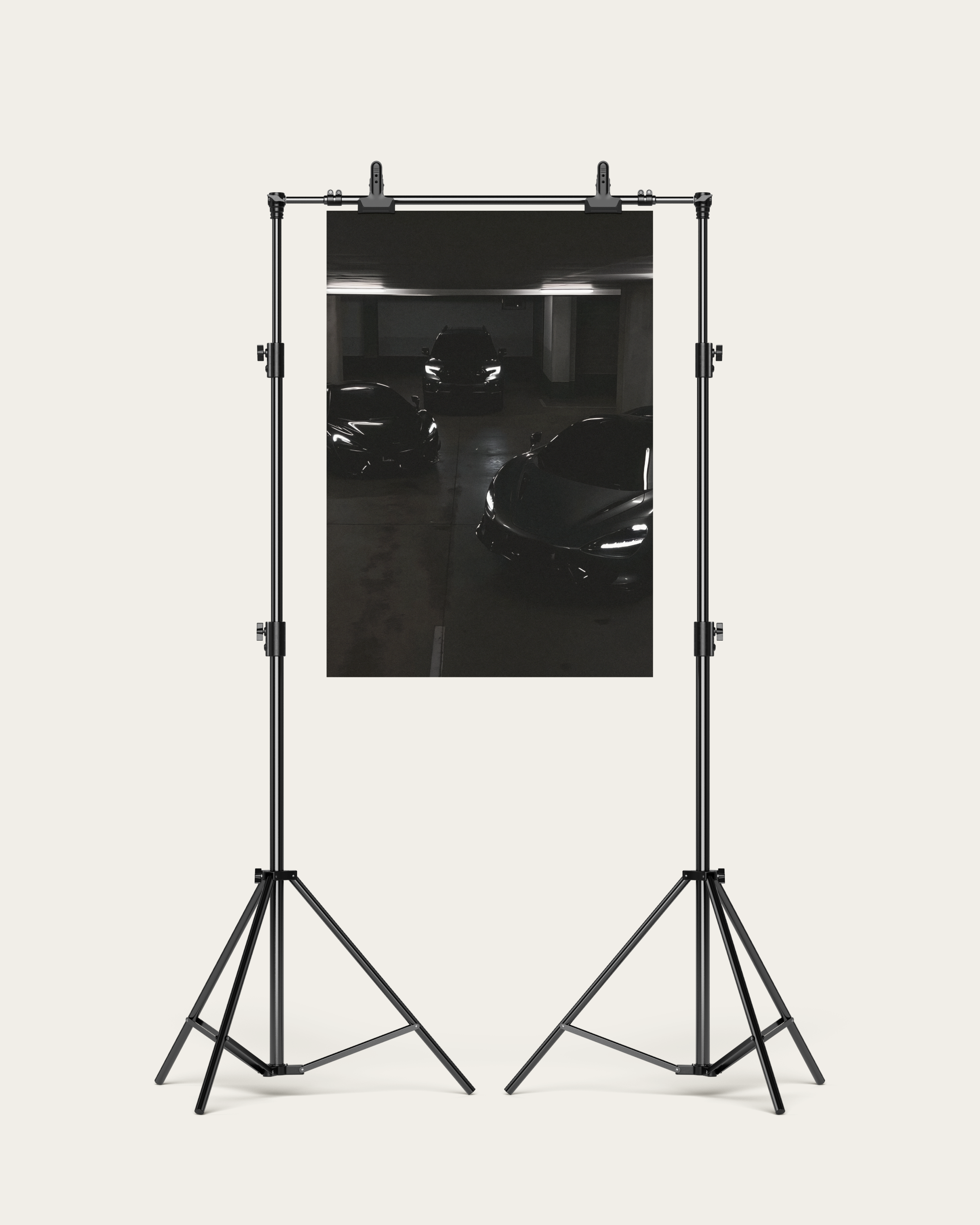 No. 00003 – The Collector's Hour – poster print mockup on a neutral wall.