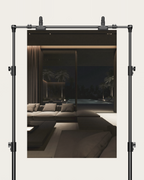 No. 00002 – Midnight Palm Residence – poster print mockup on a neutral wall.