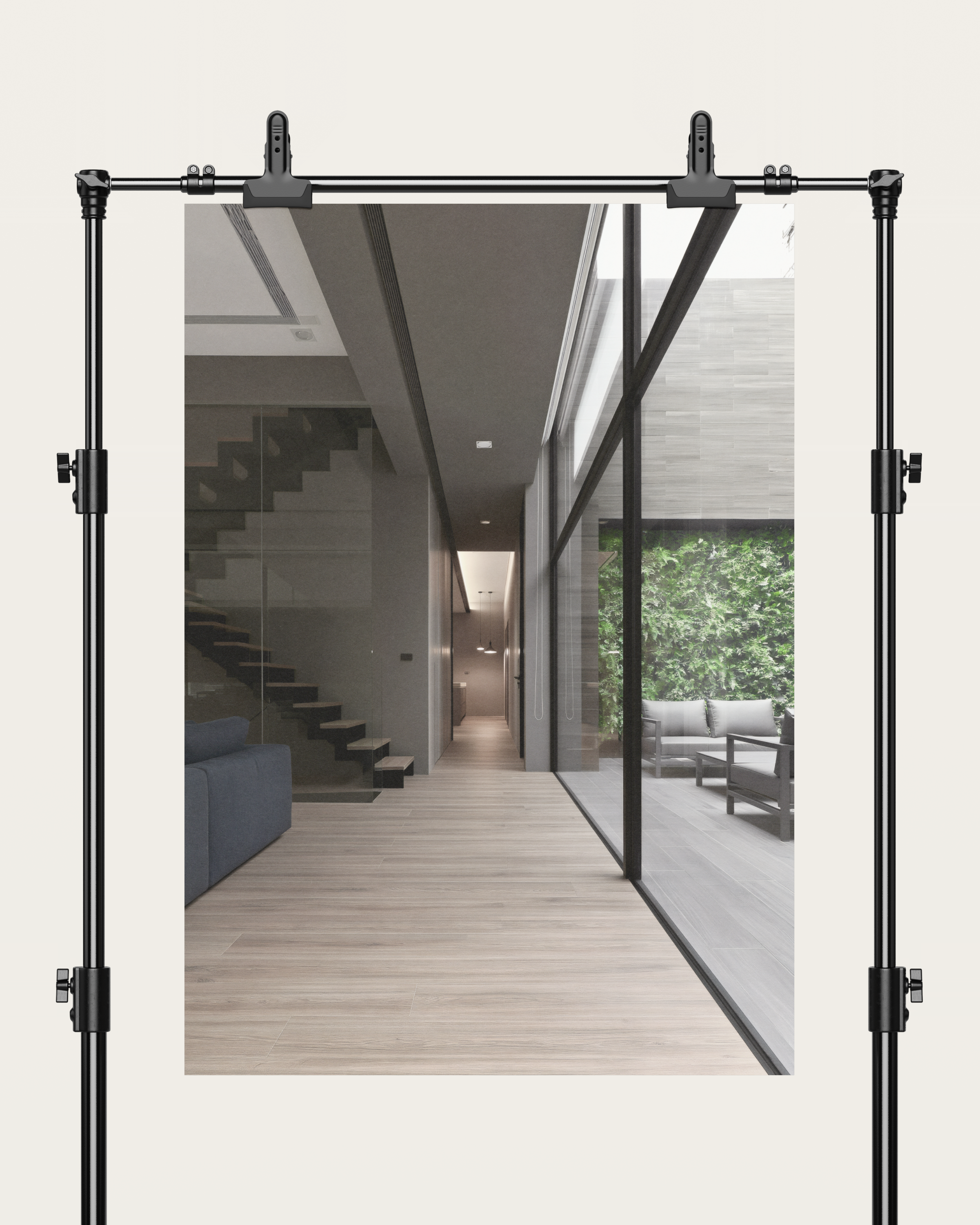 No. 00006 – The Ivy Court Passage – poster print mockup on a neutral wall.