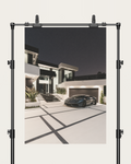 No. 00014 – The Night Residence – poster print mockup on a neutral wall.