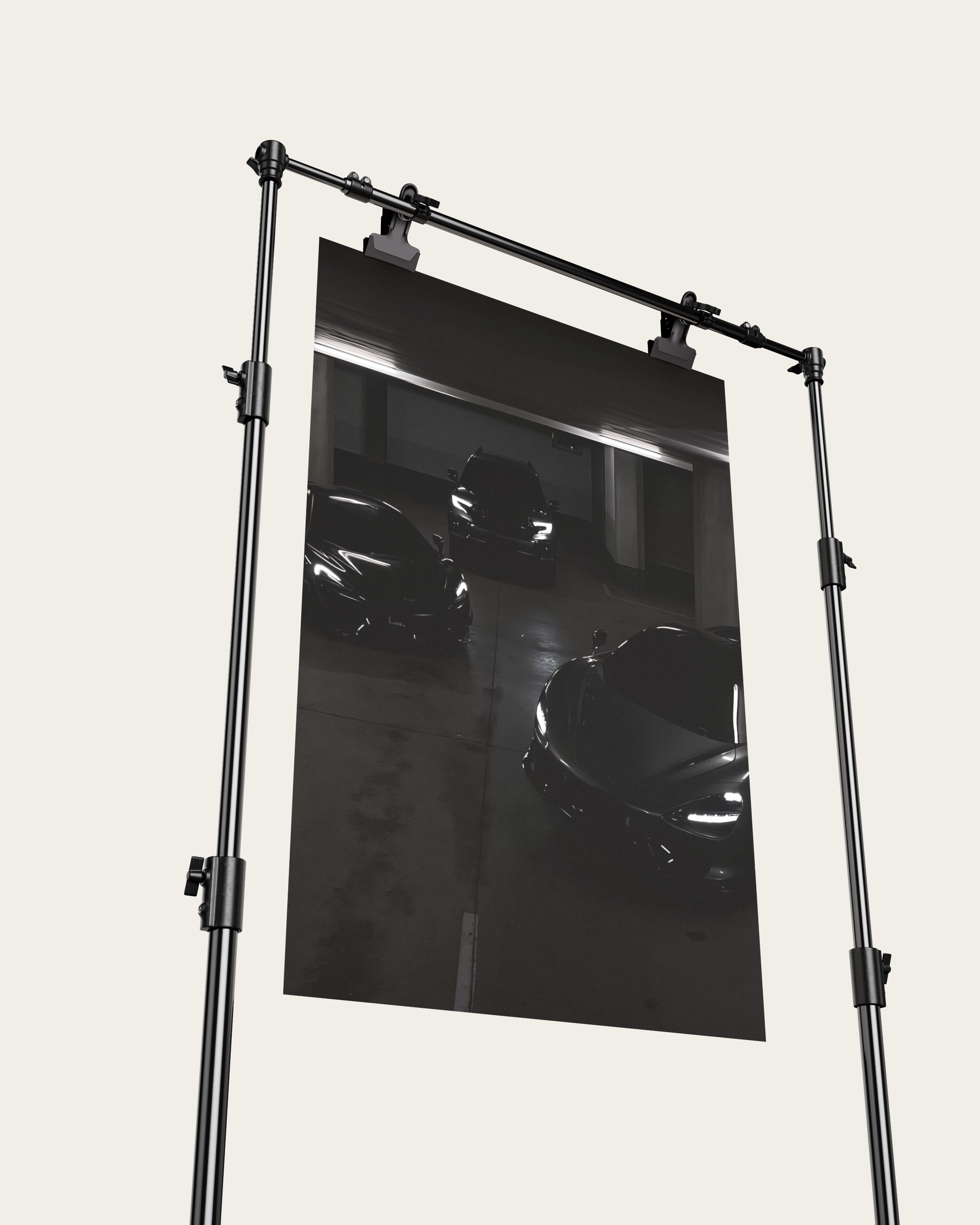 No. 00003 – The Collector's Hour – poster print mockup on a neutral wall.