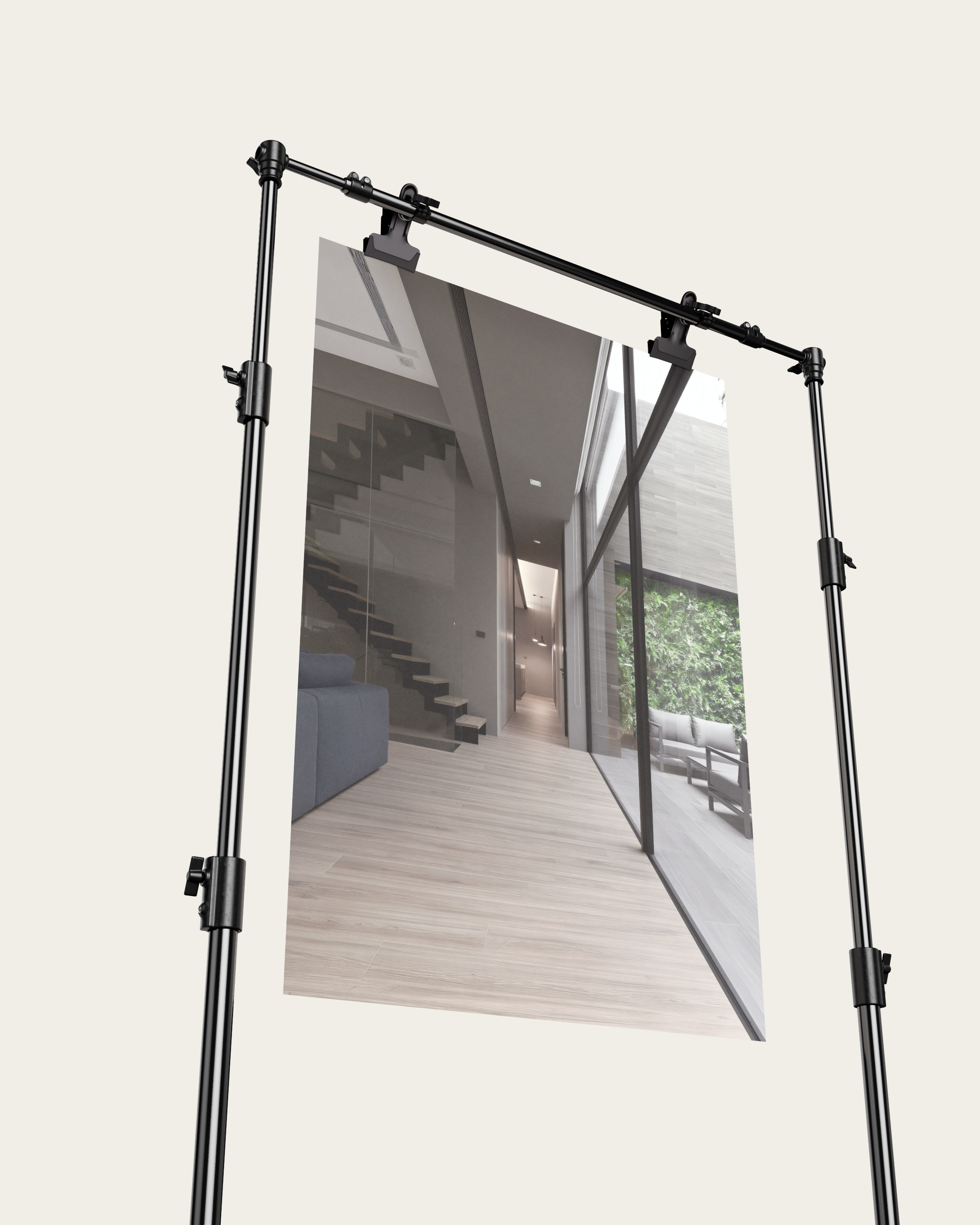 No. 00006 – The Ivy Court Passage – poster print mockup on a neutral wall.