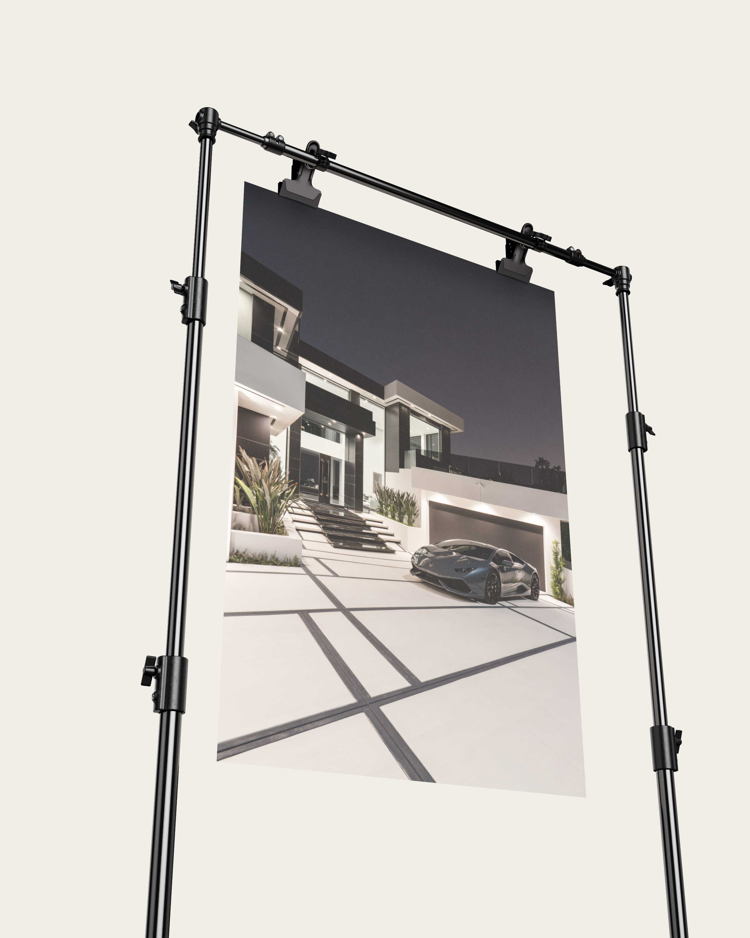 No. 00014 – The Night Residence – poster print mockup on a neutral wall.