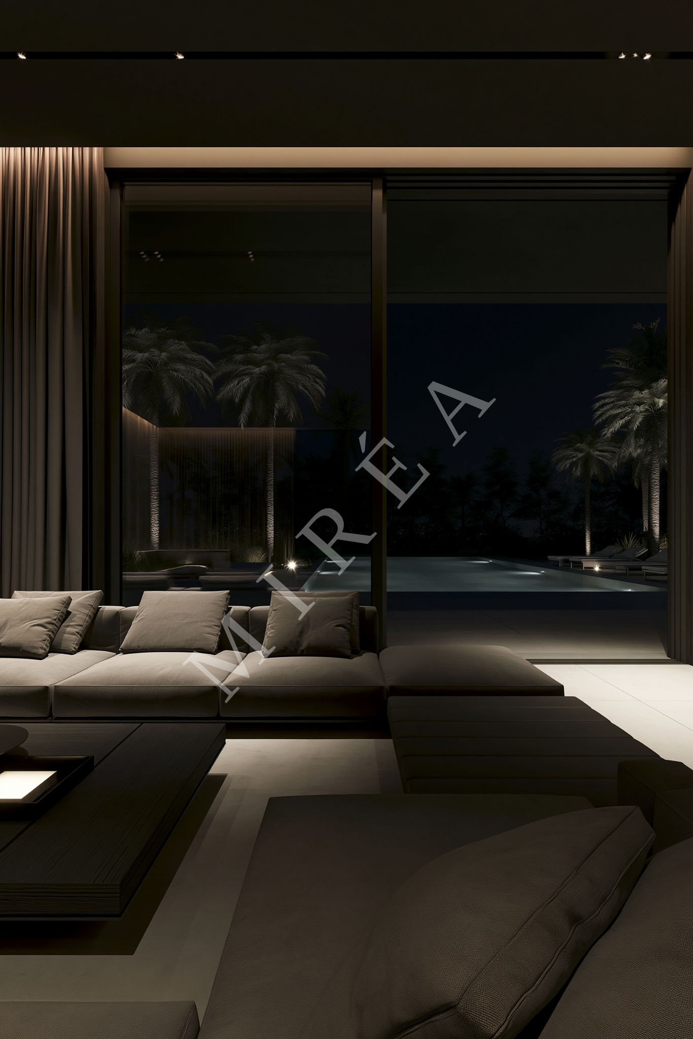 No. 00002 – Midnight Palm Residence – digital artwork preview in vertical 2:3 format.