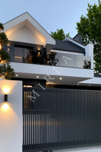 No. 00011 – The Slatted Gate Residence – digital artwork preview in vertical 2:3 format.