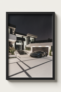 No. 00014 – The Night Residence – framed print mockup in a calm modern interior.