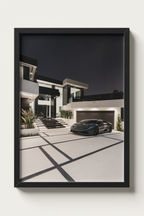 No. 00014 – The Night Residence – framed print mockup in a calm modern interior.
