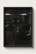  No. 00003 – The Collector's Hour – framed print mockup in a calm modern interior.