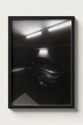 No. 00005 – Private Reserve Garage – framed print mockup in a calm modern interior.