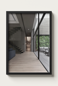 No. 00006 – The Ivy Court Passage – framed print mockup in a calm modern interior.