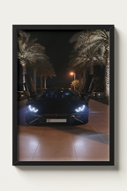 No. 00012 – The Butterfly Night – framed print mockup in a calm modern interior.
