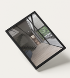 No. 00006 – The Ivy Court Passage – framed print mockup in a calm modern interior.