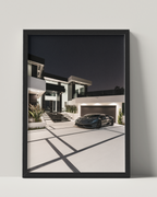 No. 00014 – The Night Residence – framed print mockup in a calm modern interior.