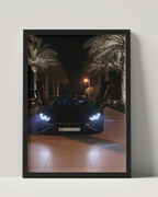 No. 00012 – The Butterfly Night – framed print mockup in a calm modern interior.