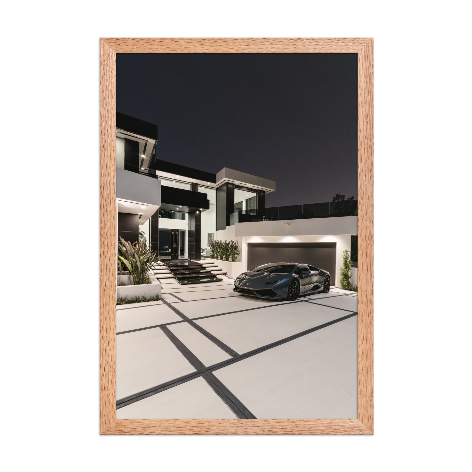 No. 00014 – The Night Residence – framed print mockup in a calm modern interior.