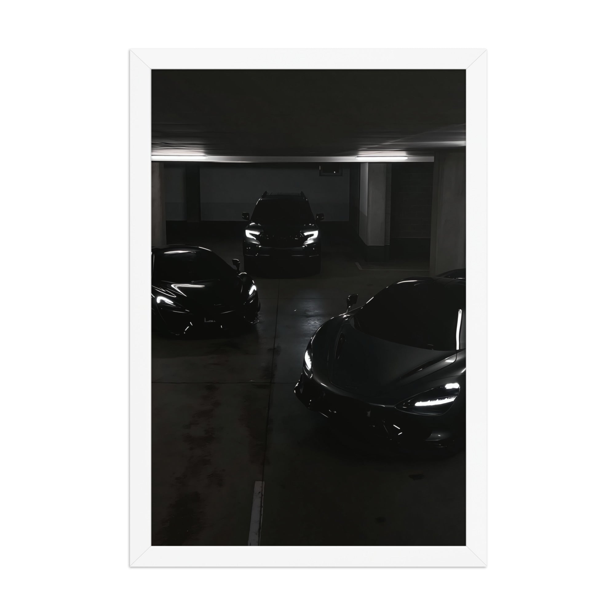 No. 00003 – The Collector's Hour – framed print mockup in a calm modern interior.