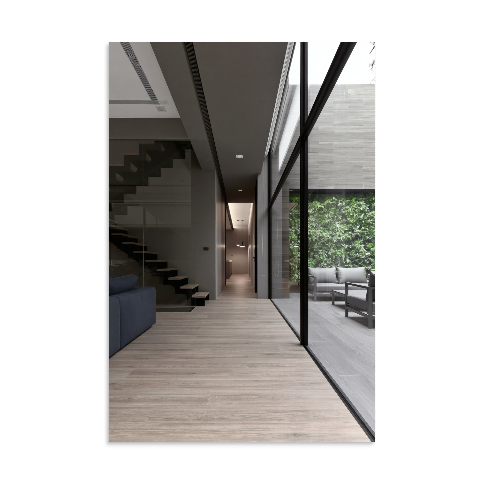 No. 00006 – The Ivy Court Passage – poster print mockup on a neutral wall.