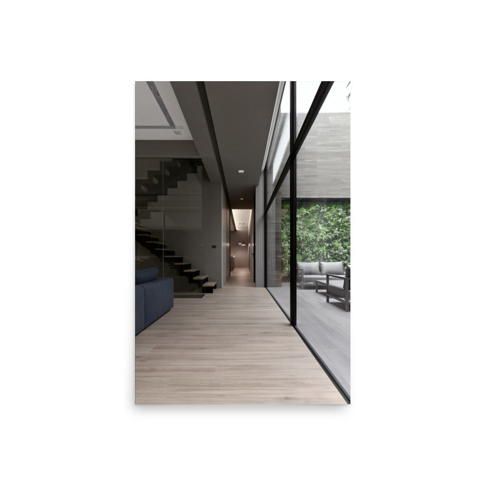 No. 00006 – The Ivy Court Passage – poster print mockup on a neutral wall.
