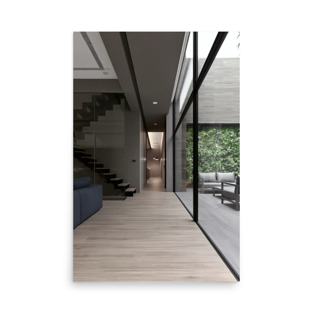 No. 00006 – The Ivy Court Passage – poster print mockup on a neutral wall.